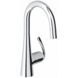 Grohe Zedra 1-gats keukenkraan met uittrekbare mousseur chroom 32296000