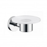 Hansgrohe E/S zeephouder met glas inzet chroom 40515000