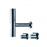 Hansgrohe Universeel Flowstar set, designsifon met muurbuis met rozet 5/4" met 2 hulzen voor hoekstopkranen 52110000