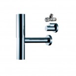 Hansgrohe Universeel Flowstar set, designsifon met muurbuis met rozet 5/4" met 2 hoekstopkranen + hulzen chroom 52120000