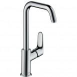 Hansgrohe Focus E2 1-gats wastafelkraan met hoge draaibare uitloop met ComfortZone 240 met waste chroom 31609000