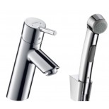 Hansgrohe Talis S2 1-gats wastafelkraan met bidetdouche z. waste chroom 32140000