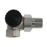Heimeier thermostatische radiatorafsluiter dubbel haaks links 1/2" Kvs = 1,15 m3/h 231102000
