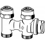 Heimeier Vekolux onderblok 2-pijps 3/4"-50mm recht voor radiator bui.dr. 053250000