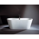 Hoesch Philippe Starck-II kunststof bad acryl ovaal 175x80x45cm inbouw z. poten wit 6135010