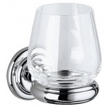 Keuco Astor glashouder met echt kristal glas chroom 02150019000