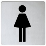 Keuco Plan deurschild symbool dames chroom 14966010000