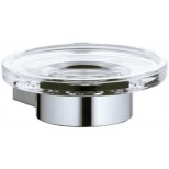 Keuco Plan zeephouder met echt kristal schaaltje all. zilver geëloxeerd 14955179000