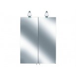 Keuco Royal 30 spiegelkast royal 30 lampglazen wit-mat zilver-gebeitst geëloxeerd 600x885x143mm 05601171301