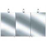 Keuco Royal 30 spiegelkast royal 30 lampglazen wit-mat zilver-gebeitst geëloxeerd 1300x785x143mm 05604171301
