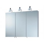 Keuco Royal Plus SPS spiegelkast royal plus lampglazen wit-mat zilver-gebeitst geëloxeerd 1000x810x143mm 15003171301