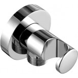 Kludi wandaansluitbocht met douchehouder 1/2" 1/2" voor doucheslangen met konische moer chroom 605470500