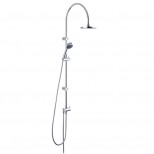 Kludi Zenta Dual shower systeem: glijstang, 2-weg omstel en handdouche 2S met doucheslang 160cm en hoofddouche chroom 616770500