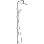 Kludi Fizz dual shower systeem 2 weg met omstel met glijstuk- doucheslang- hoofddouche-handouche en chroom 670910500