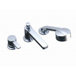 Kludi Zenta 3-gats bad- en douchekraan 16cm chroom 384460575