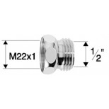 Neoperl verloopnippel M22 bix1/2" buitendr. chroom 50050794