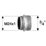 Neoperl verloopnippel M24 buitendr.x3/4" buitendr. chroom 50051094