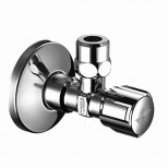 Schell Comfort hoekstopkraan met rozet met knop 3/8"x10mm chroom 050980699