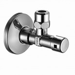 Schell hoekstopkraan met rozet met knop verdekt 1/2"x10mm chroom 049450699