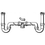 Viega dubb.gootsteensifon 11/2 pvc 80-680 mm verstelbereik