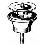 Viega Simplex afvoerplug 1½ x 80 rvs met stop kunststof onderstuk