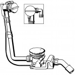 Viega Rotaplex rotaplex trio vulcombinatie met visign-RT3 afbouwdeel compleet voor afvoer 90mm chroom 606541