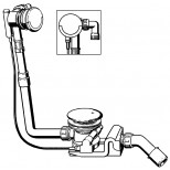 Viega Rotaplex rotaplex trio vulcombinatie met visign-RT4 afbouwdeel compleet voor afvoer 90mm chroom 606558