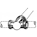 Viega chroom T-stuk 5/4x32x6/4x40 0501604