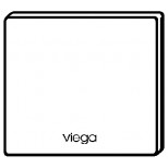 Viega Visign for More 100 bedieningsplaat urinoir glas groen/zwart