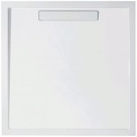 Villeroy & Boch Squaro kunststof douchebak quaryl vierkant 100x100x1.8cm met steun wit UDQ1010SQR1V01