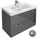 Villeroy & Boch Subway 2.0 wastafelonderbouw 78.7x44.9x52cm met 2 laden voor meubelwastafel 7175 80cm eiken grafiet A69600FQ