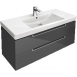 Villeroy & Boch Subway 2.0 wastafelonderbouw 98.7x44.9x41cm met 2 laden voor meubelwastafel 7175 100cm eiken grafiet A69000FQ