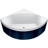 Villeroy & Boch Squaro kunststof hoekbad quaryl 145x145cm met paneel met poten wit UBQ145SQR3PFV01