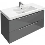 Villeroy & Boch Subway 2.0 wastafelonderbouw 98.7x44.9x52cm met 2 laden voor meubelwastafel 7175 100cm glanzend wit A69700DH