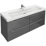 Villeroy & Boch Subway 2.0 wastafelonderbouw 128.7x44.9x52cm met 4 laden voor meubelwastafel 7176 130cm glanzend wit A69800DH