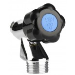 Vsh  luxe beluchterkraan met zwarte knop chroom 500665