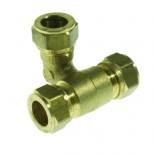 Vsh Knelfitting t-stuk 3x knel 15x15x15 met haakse spruit vernikkeld 871521