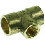 Vsh Soldeerfitting t-stuk 12x1/4" bi.x12mm cap. messing 432223