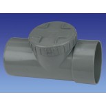 Wavin ontstoppingsstuk met chroefdeksel mof/spie 125mm pvc 3102412000