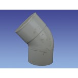 Wavin HWA bocht 45° mof/vernauwende spie 100mm wit 4041310004