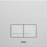 Wisa Delos bedieningsplaat aluminium mechanisch 16x16cm met dualflush voor XS WC-element naturel 8050420111