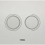 Wisa Luga bedieningsplaat aluminium pneumatisch 16x16cm met dualflush voor XS WC-element naturel 8050419745