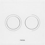Wisa Luga bedieningsplaat glas pneumatisch 16x16cm met dualflush voor XS WC-element wit 8050419801